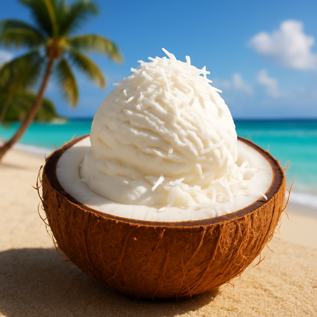 Creamy coconut ice cream