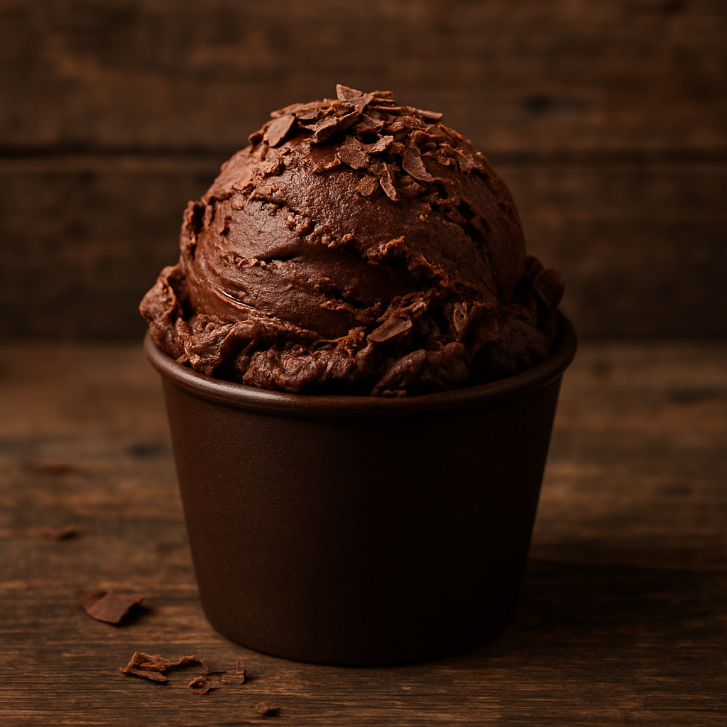 Rich chocolate ice cream